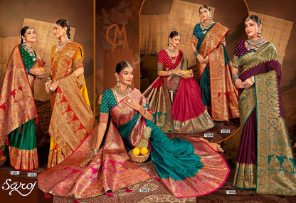 Sarvmangla Silk Saroski Vol 6 Saroj Satin Sarees Wholesaler India