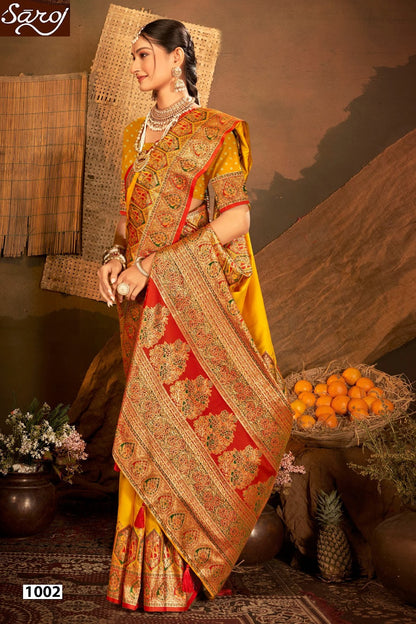 Sarvmangla Silk Saroski Vol 6 Saroj Satin Sarees Wholesaler India