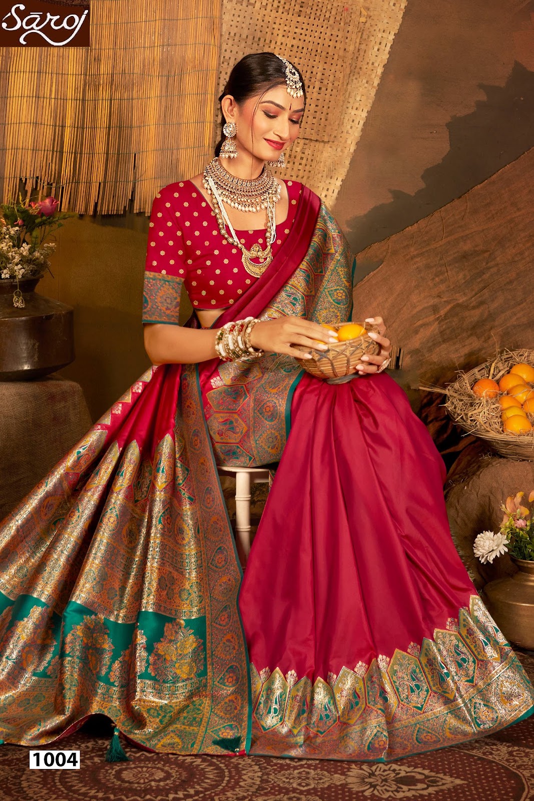 Sarvmangla Silk Saroski Vol 6 Saroj Satin Sarees Wholesaler India
