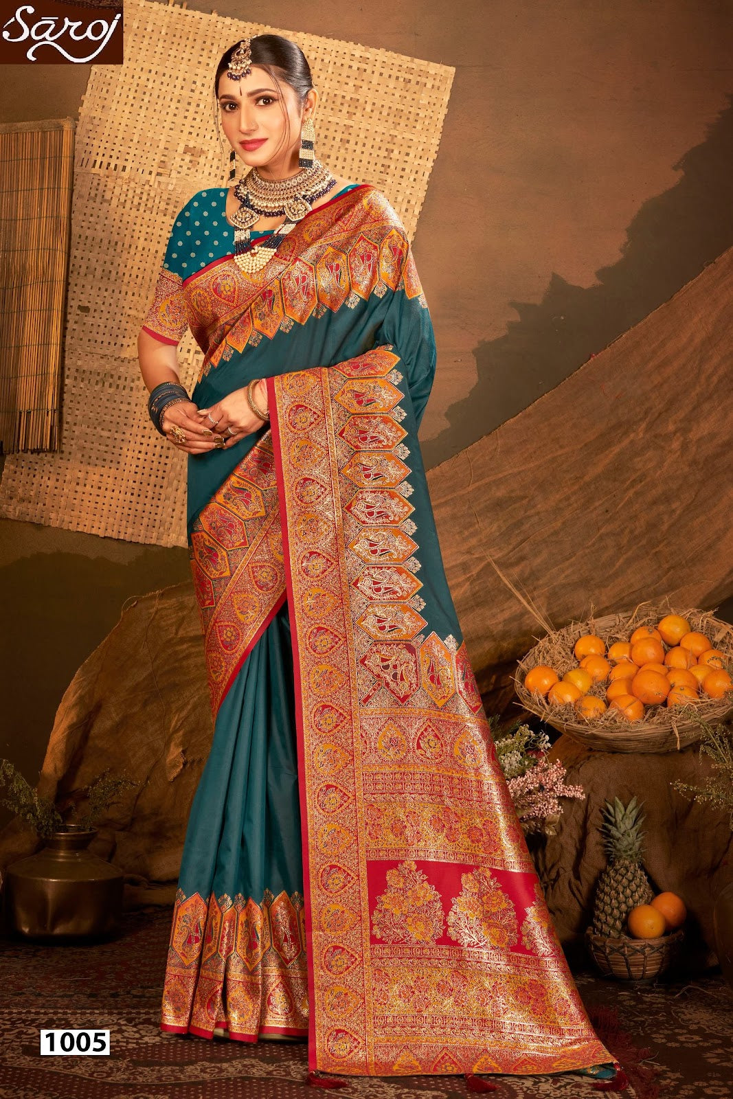 Sarvmangla Silk Saroski Vol 6 Saroj Satin Sarees Wholesaler India
