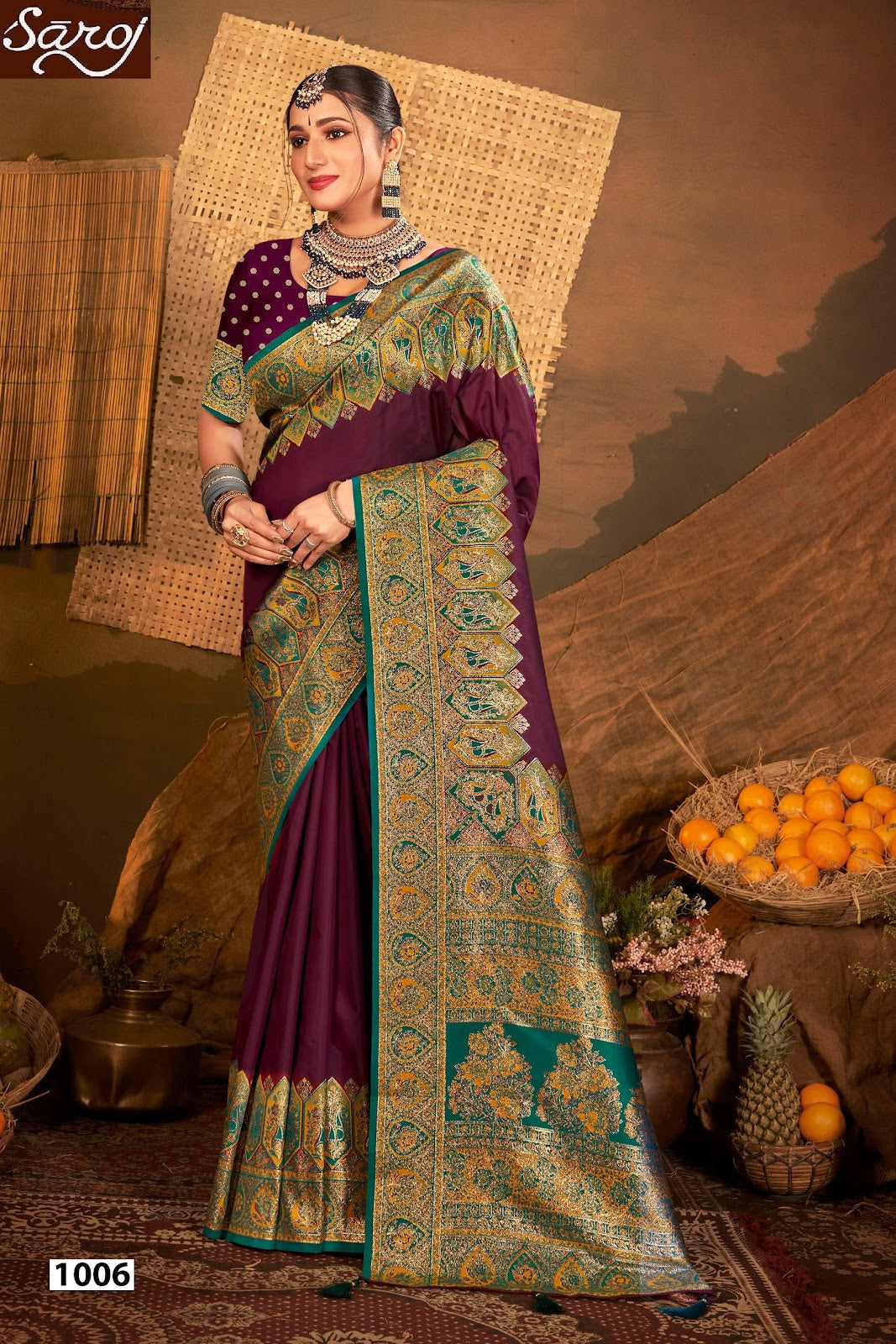Sarvmangla Silk Saroski Vol 6 Saroj Satin Sarees Wholesaler India
