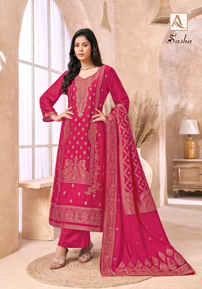 Sasha Alok Viscose Karachi Pashmina Salwar Suits Wholesaler India
