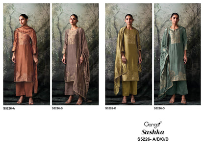 Sashka S5226 Ganga Woven Silk Pant Style Suits Manufacturer Ahmedabad