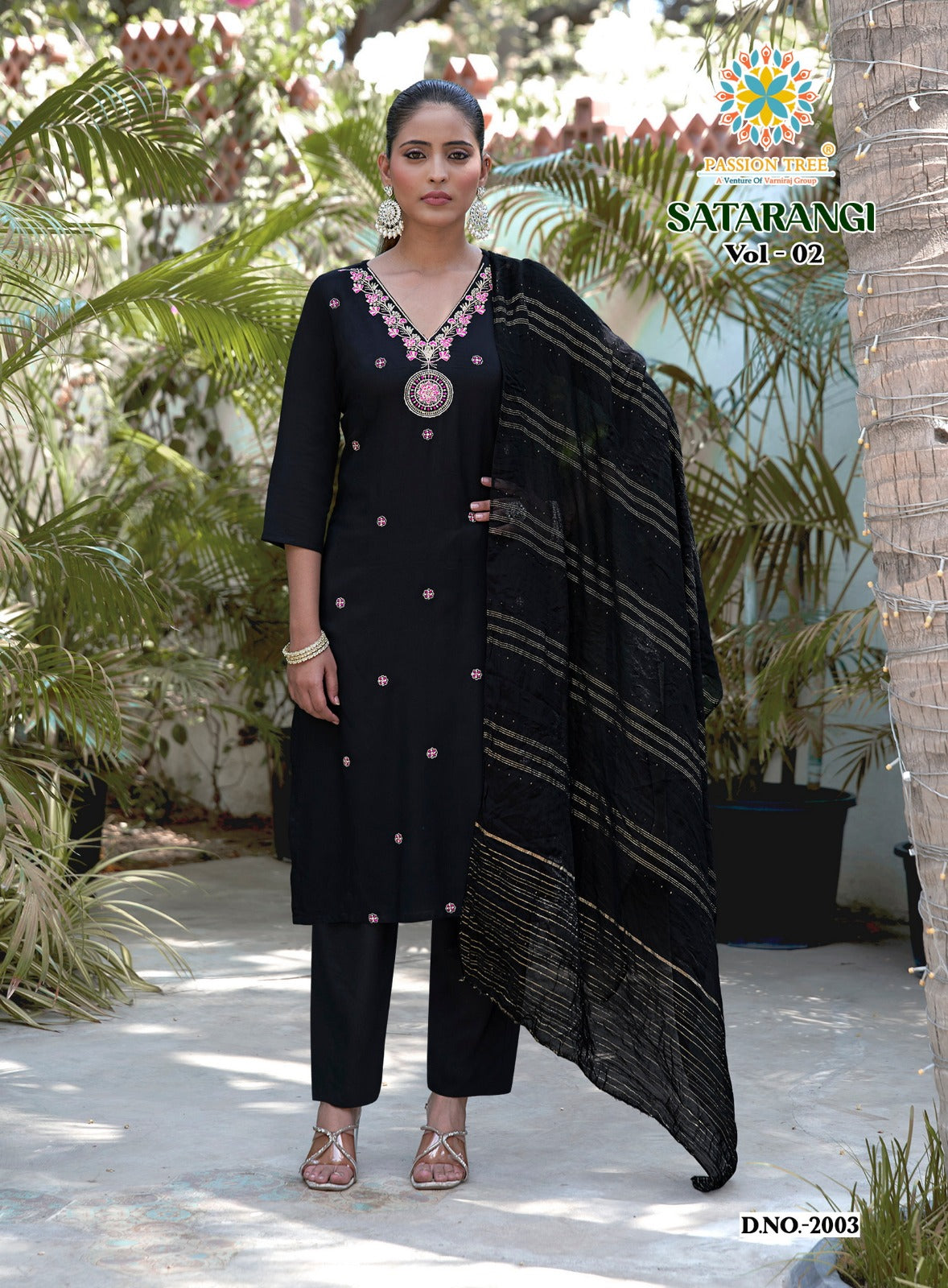 Satarangi Vol 2 Passion Tree Reyon Readymade Pant Style Suits Manufacturer Ahmedabad
