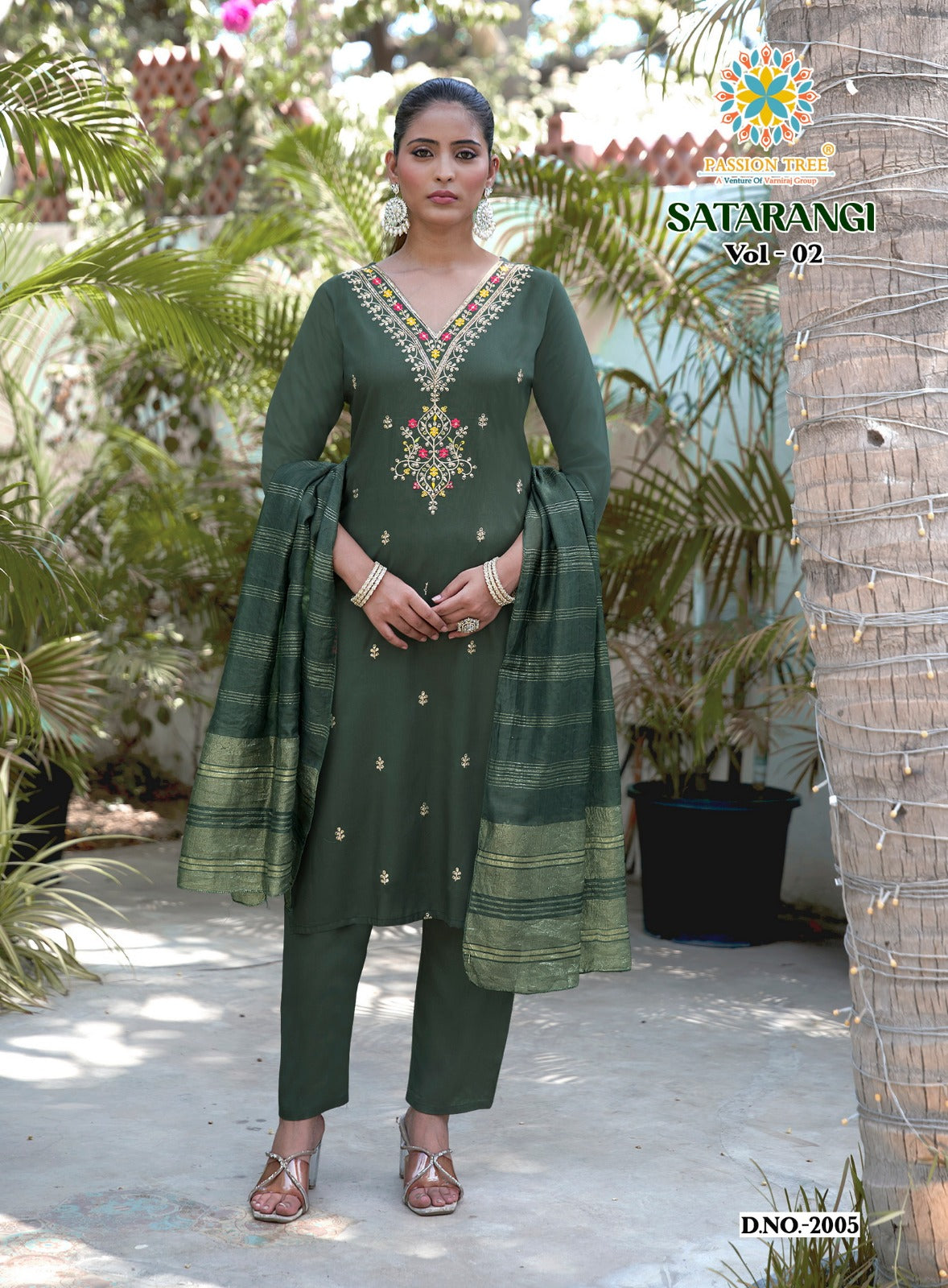 Satarangi Vol 2 Passion Tree Reyon Readymade Pant Style Suits Manufacturer Ahmedabad