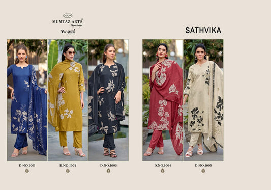 Sathvika Mumtaz Arts Viscose Karachi Salwar Suits Manufacturer Gujarat