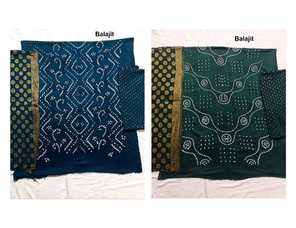 Satin Bandhej 0109 Balajit Salwar Suits Exporter Gujarat