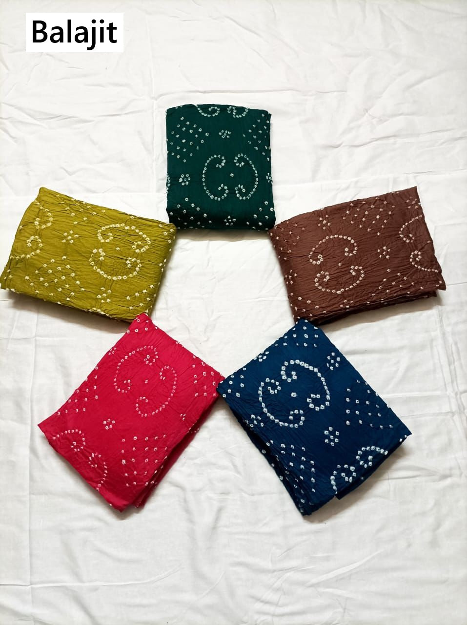 Satin Bandhej 0112 Balajit Fancy Jacquard Salwar Suits Exporter