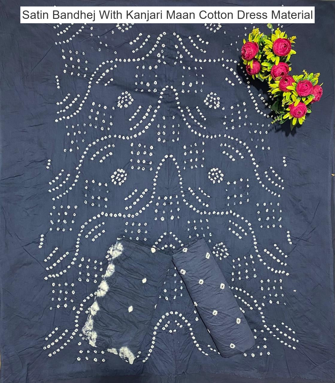 Satin Bandhej With Kanjari Maan Cotton Dress Material Manufacturer