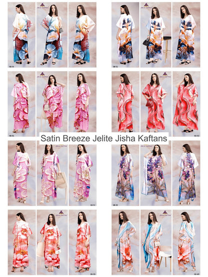 Satin Breeze Jelite Jisha Japan Satin Kaftans Wholesale Price