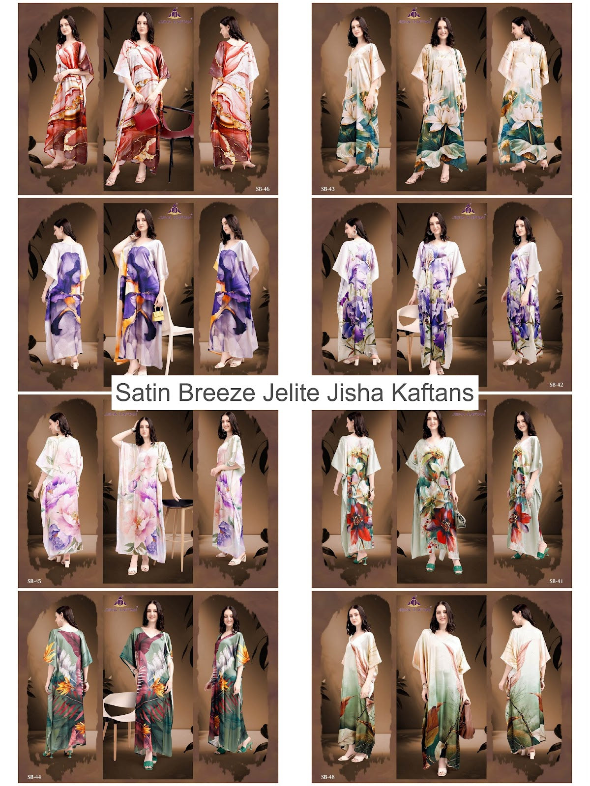 Satin Breeze Jelite Jisha Japan Satin Kaftans Wholesale Price