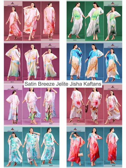 Satin Breeze Jelite Jisha Japan Satin Kaftans Wholesale Price