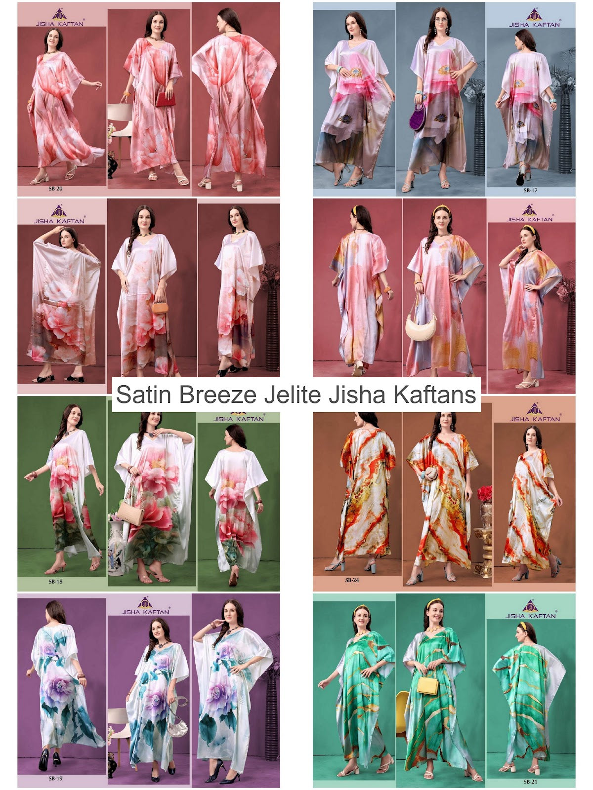 Satin Breeze Jelite Jisha Japan Satin Kaftans Wholesale Price