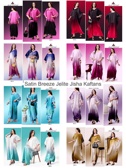 Satin Breeze Jelite Jisha Japan Satin Kaftans Wholesale Price