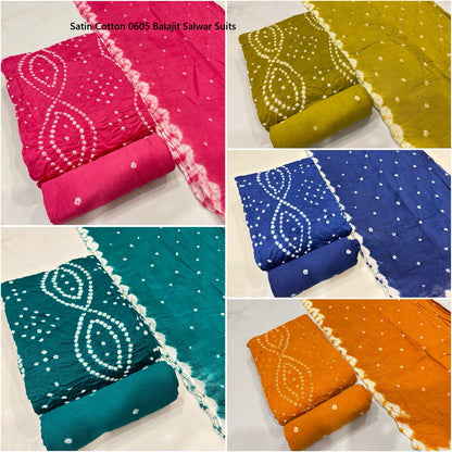 Satin Cotton 0605 Balajit Salwar Suits Manufacturer