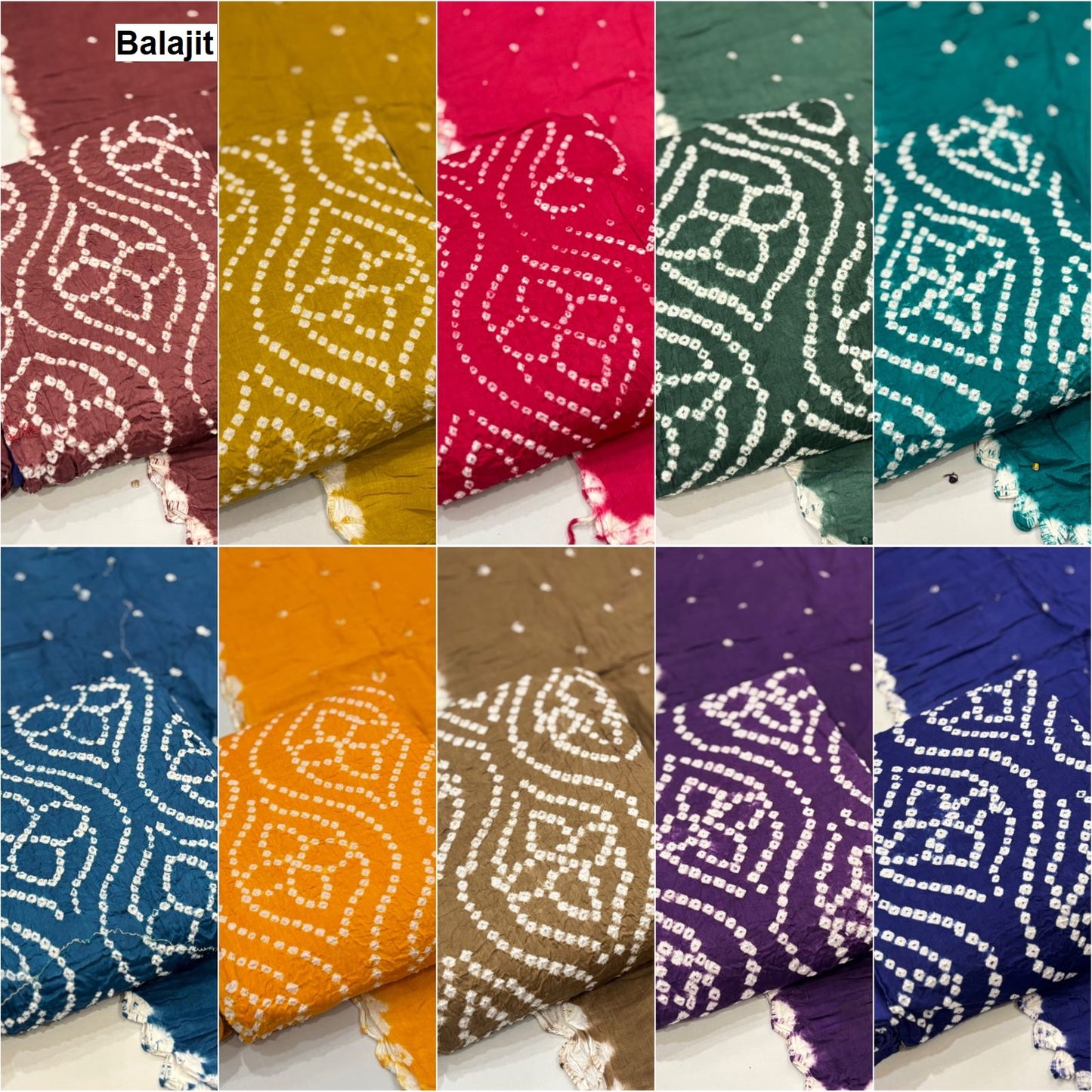 Satin Cotton 1509 Balajit Bandhej Salwar Suits Wholesaler Ahmedabad