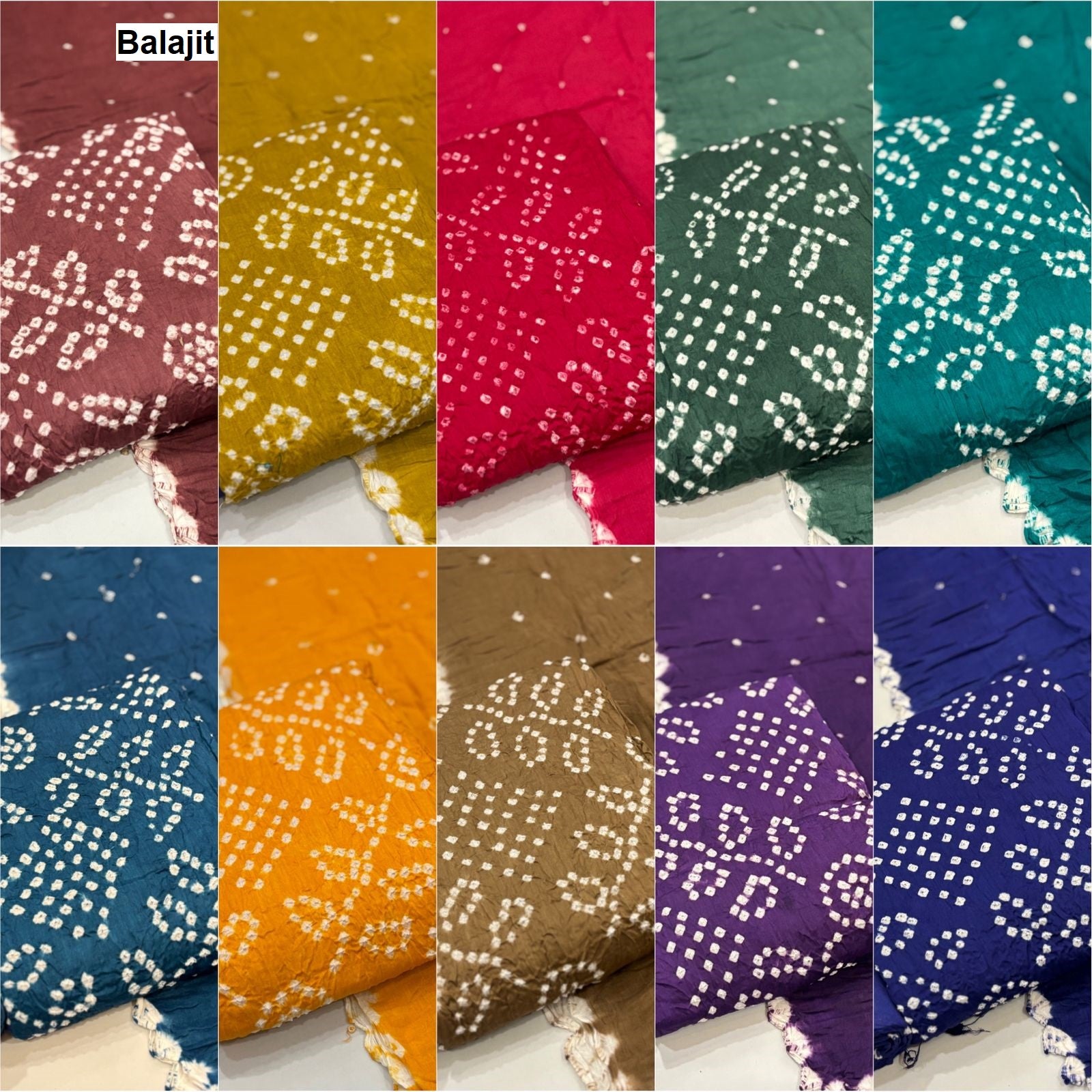 Satin Cotton 1509 Balajit Bandhej Salwar Suits Wholesaler Ahmedabad