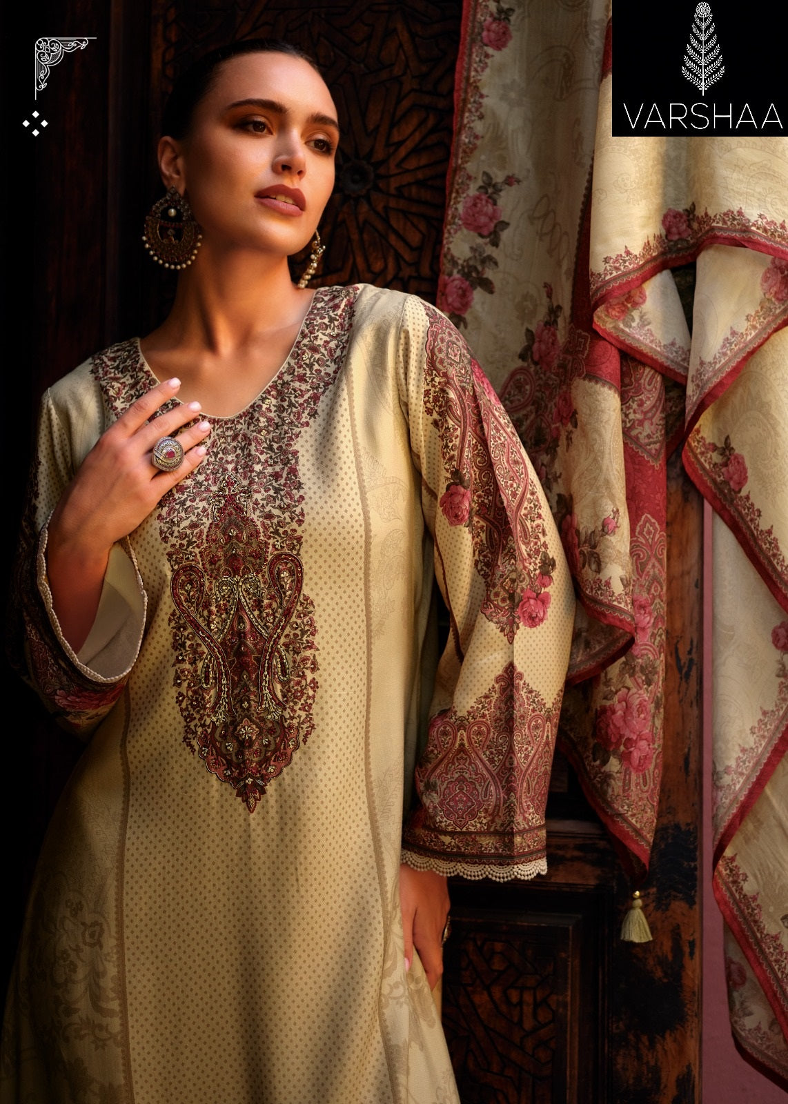 Satin Gulab Varshaa Modal Plazzo Style Suits Wholesale Price