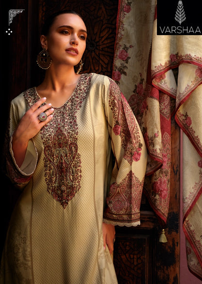 Satin Gulab Varshaa Modal Plazzo Style Suits Wholesale Price