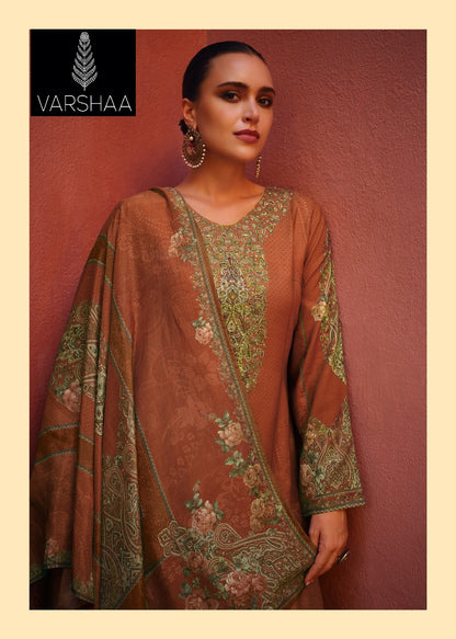 Satin Gulab Varshaa Modal Plazzo Style Suits Wholesale Price