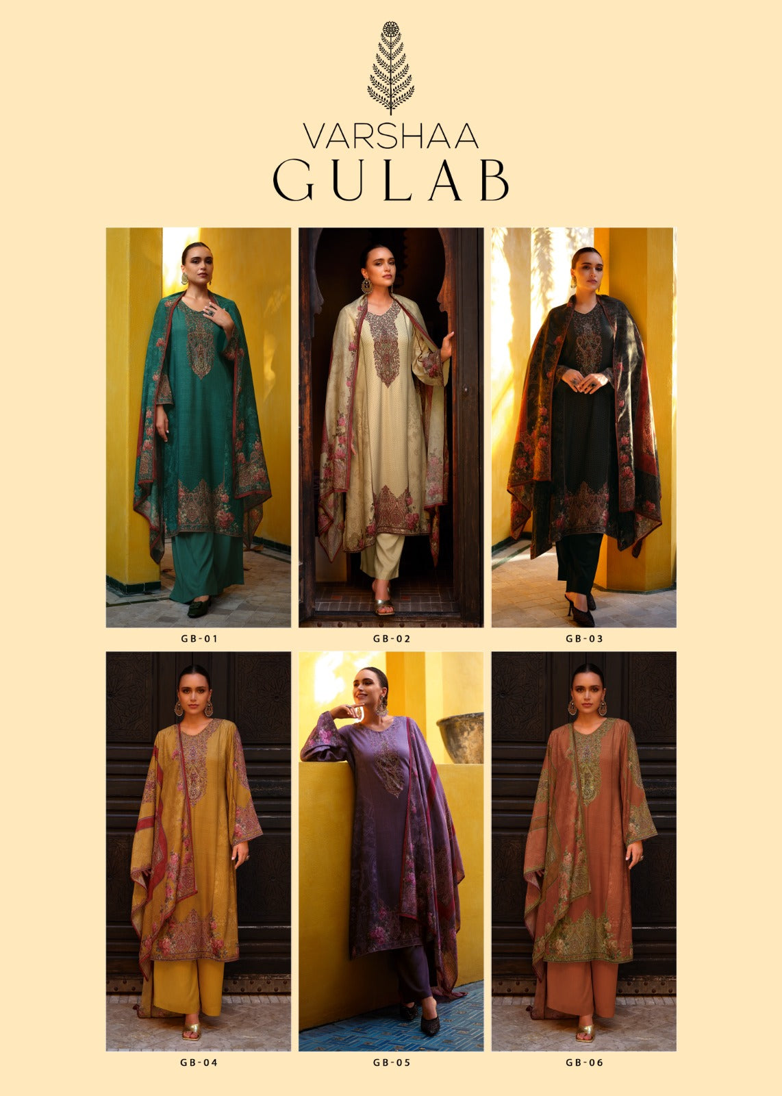 Satin Gulab Varshaa Modal Plazzo Style Suits Wholesale Price