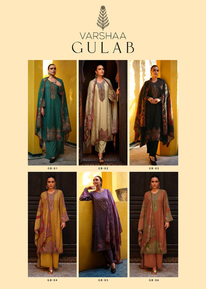 Satin Gulab Varshaa Modal Plazzo Style Suits Wholesale Price