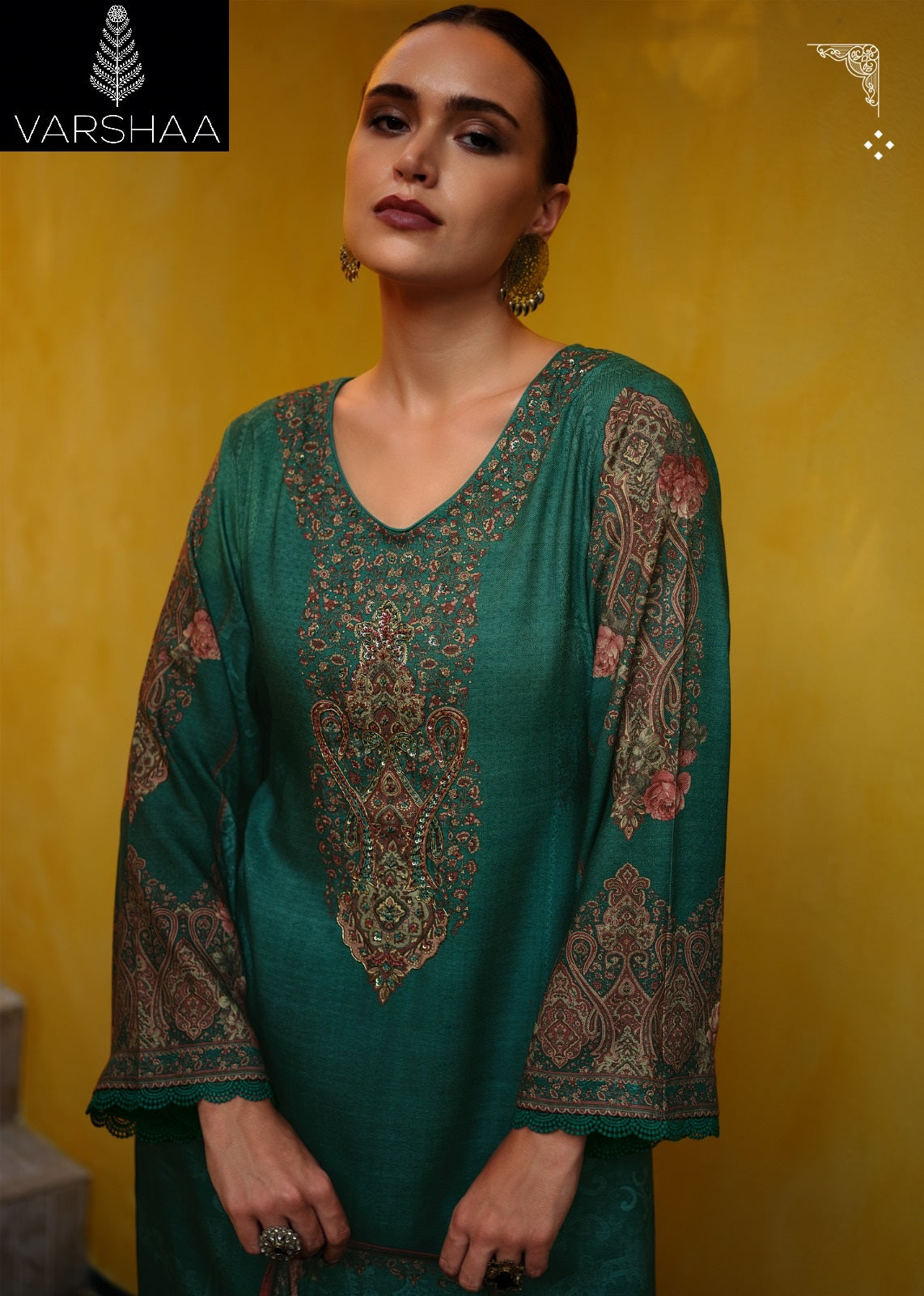 Satin Gulab Varshaa Modal Plazzo Style Suits Wholesale Price