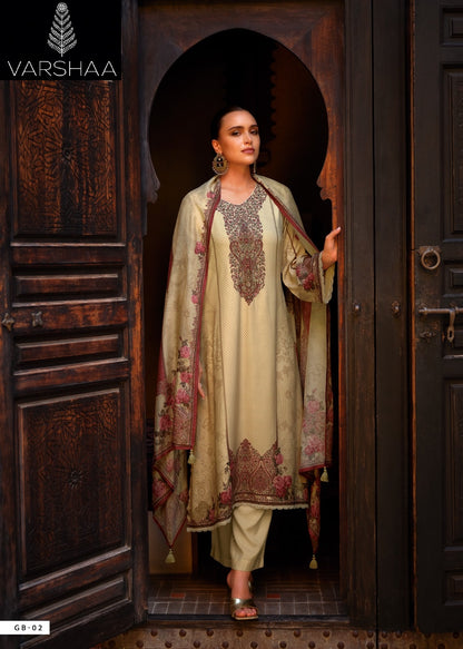 Satin Gulab Varshaa Modal Plazzo Style Suits Wholesale Price