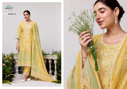 Satori Avon Trendz Lawn Cotton Pakistani Salwar Suits Manufacturer Gujarat