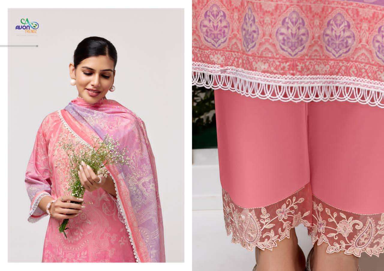 Satori Avon Trendz Lawn Cotton Pakistani Salwar Suits Manufacturer Gujarat