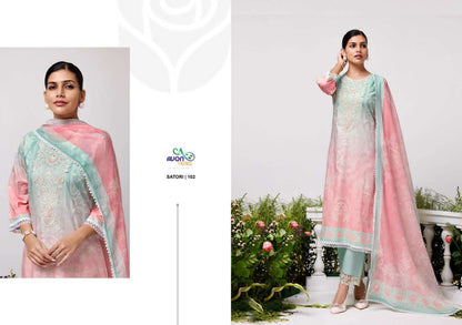 Satori Avon Trendz Lawn Cotton Pakistani Salwar Suits Manufacturer Gujarat