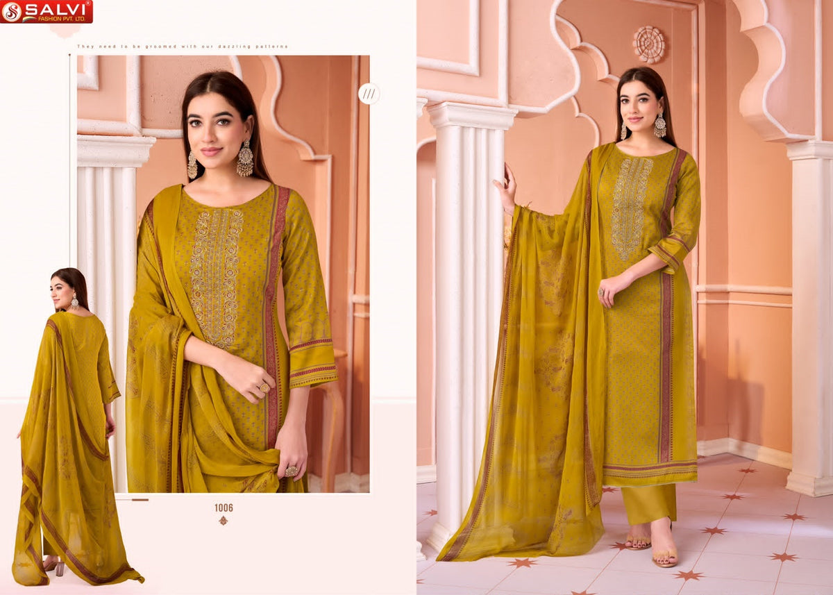 Satori Once Again Salvi Fashion Jam Cotton Pant Style Suits Wholesaler Gujarat