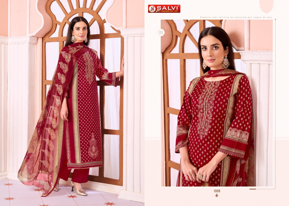 Satori Once Again Salvi Fashion Jam Cotton Pant Style Suits Wholesaler Gujarat