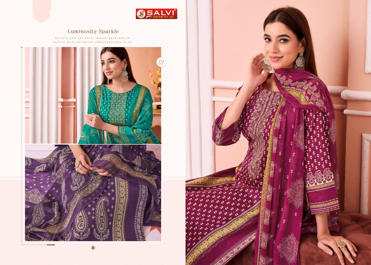 Satori Once Again Salvi Fashion Jam Cotton Pant Style Suits Wholesaler Gujarat