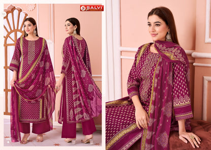 Satori Once Again Salvi Fashion Jam Cotton Pant Style Suits Wholesaler Gujarat
