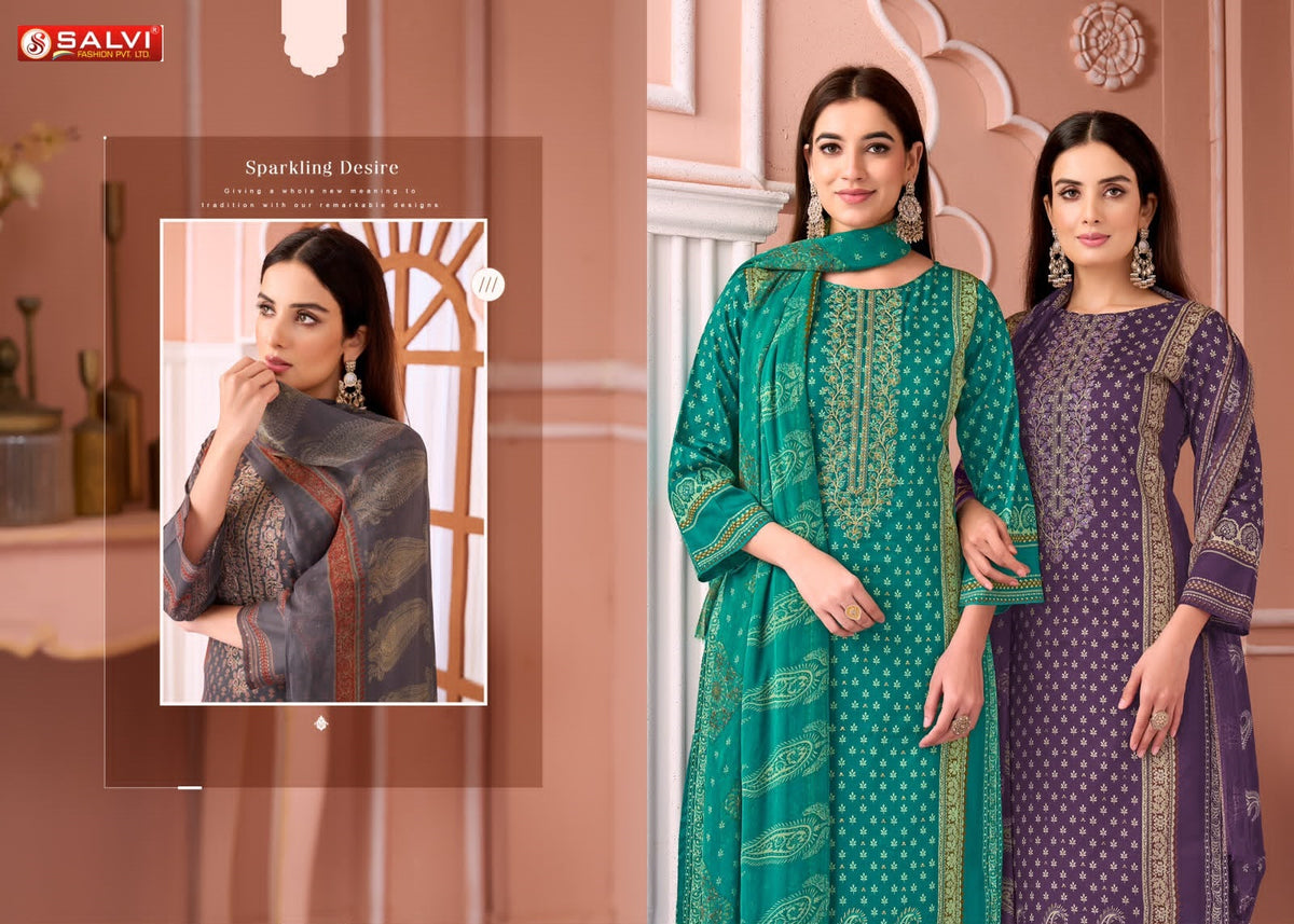 Satori Once Again Salvi Fashion Jam Cotton Pant Style Suits Wholesaler Gujarat