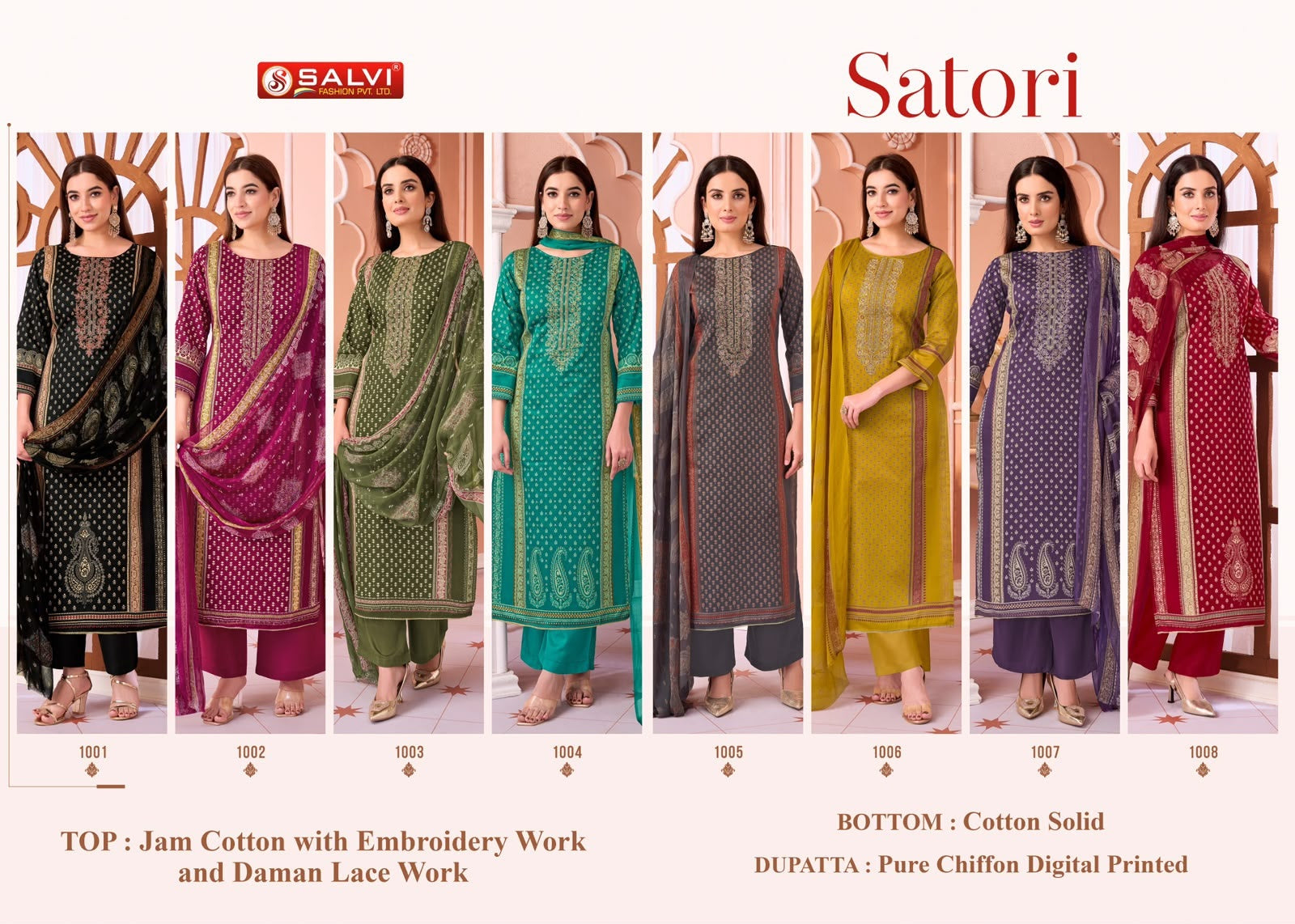 Satori Salvi Fashion Jam Cotton Pant Style Suits Supplier