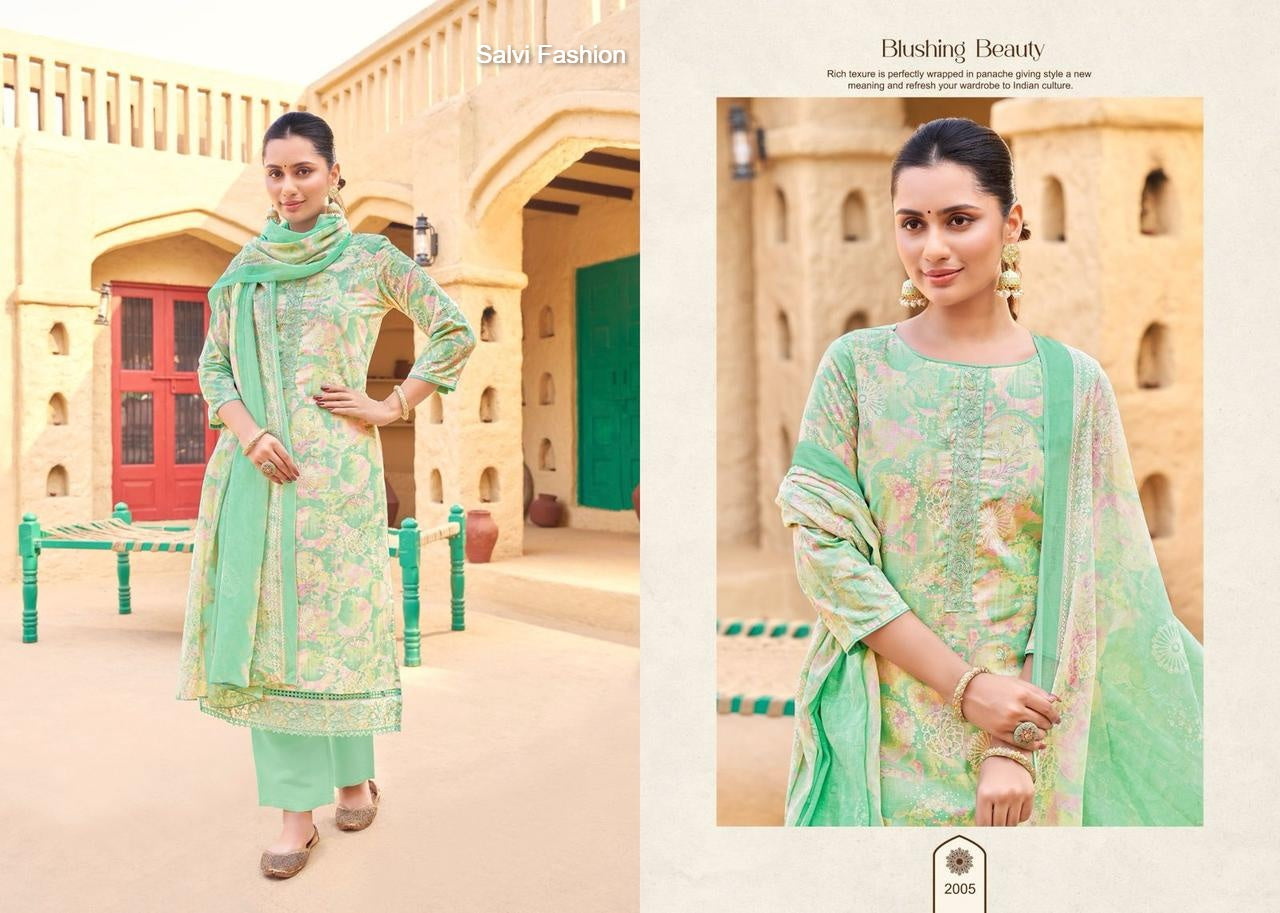 सतरंग वॉल्यूम 2 ​​साल्वी फैशन लॉन पैंट स्टाइल सूट सप्लायर