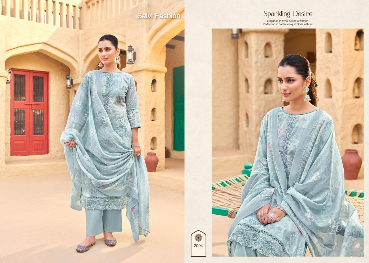 सतरंग वॉल्यूम 2 ​​साल्वी फैशन लॉन पैंट स्टाइल सूट सप्लायर