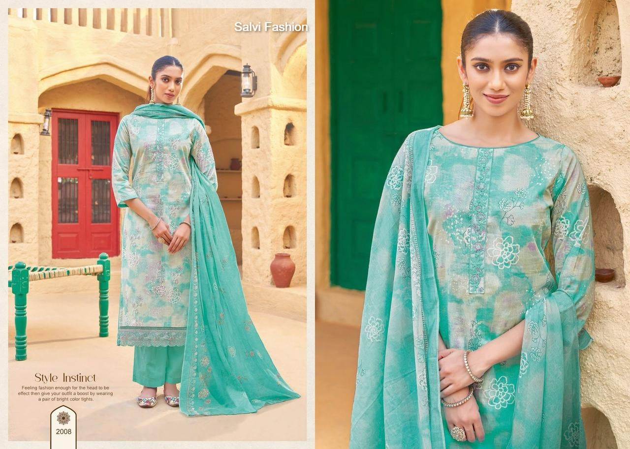 सतरंग वॉल्यूम 2 ​​साल्वी फैशन लॉन पैंट स्टाइल सूट सप्लायर