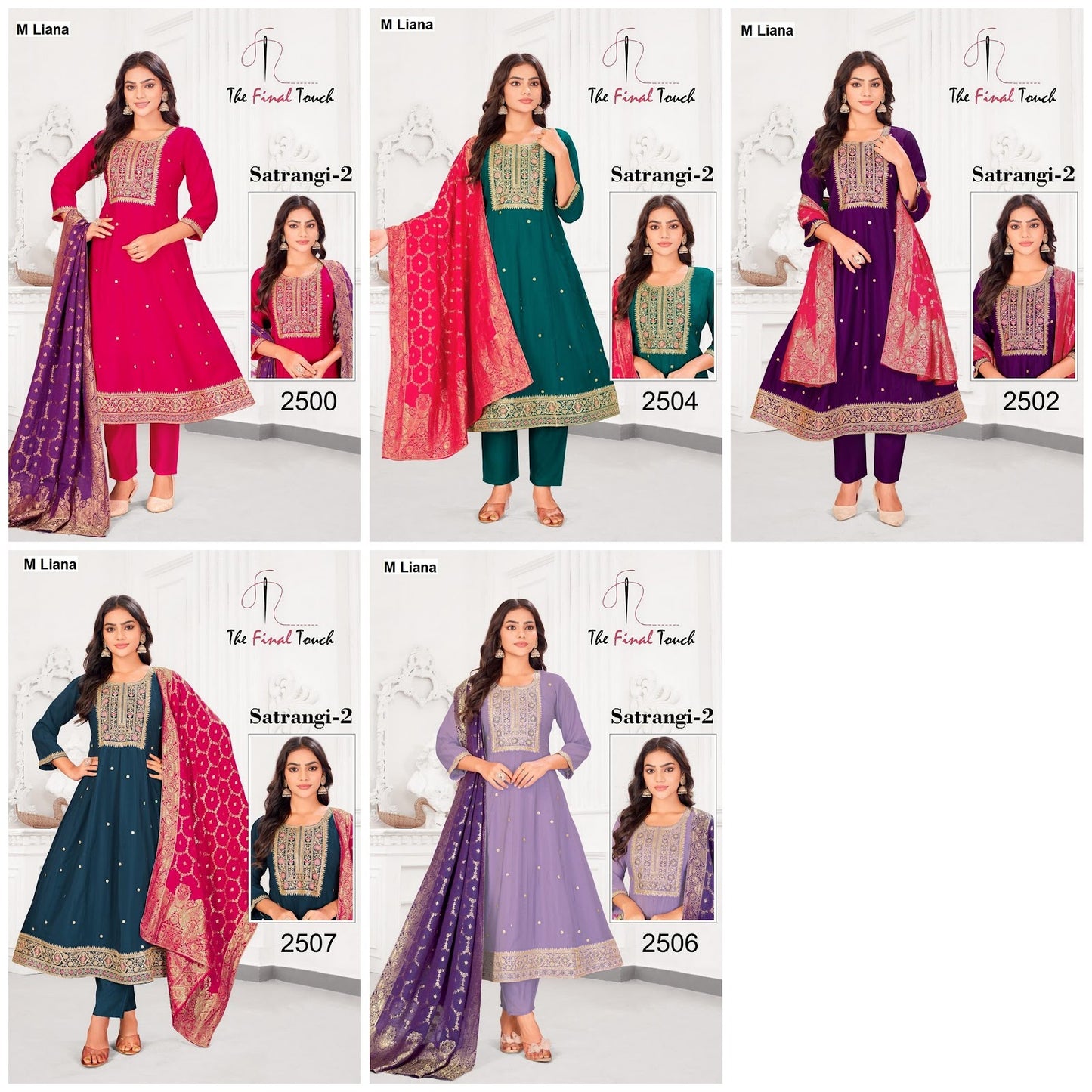 Satrangi 2 M Liana Roman Readymade Anarkali Suits Manufacturer India