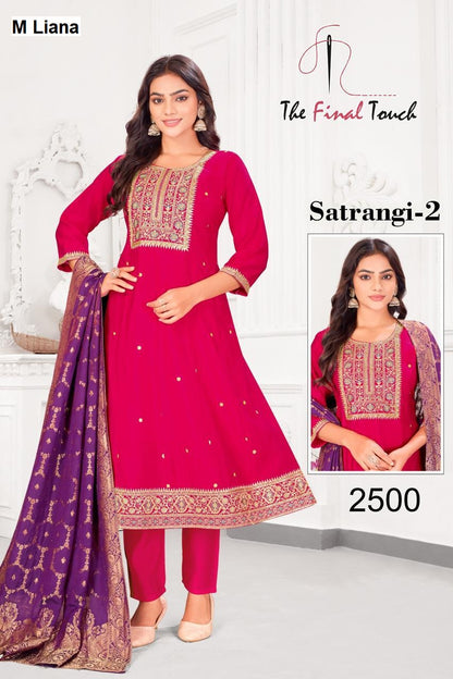 Satrangi 2 M Liana Roman Readymade Anarkali Suits Manufacturer India
