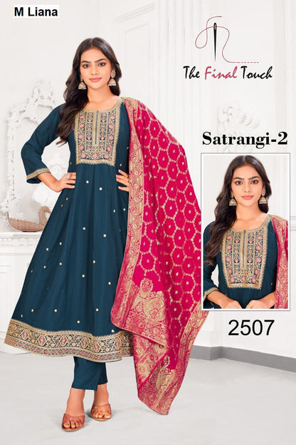 Satrangi 2 M Liana Roman Readymade Anarkali Suits Manufacturer India
