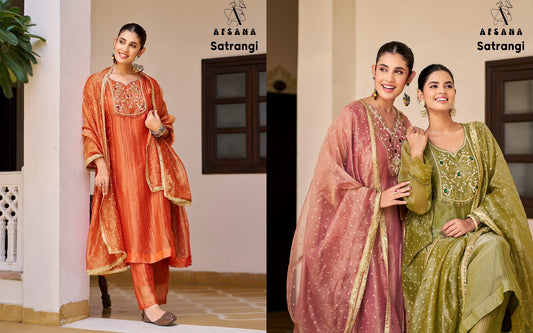 Satrangi Afsana Salsa Readymade Anarkali Suits Supplier India