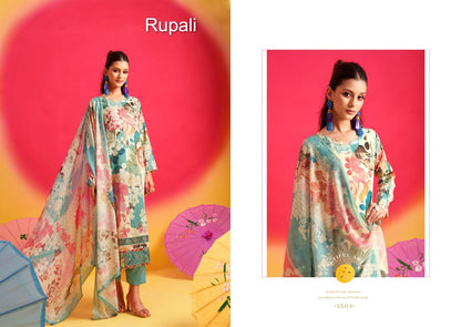 Satrangi Rupali Jaam Satin Pant Style Suits Wholesaler Gujarat