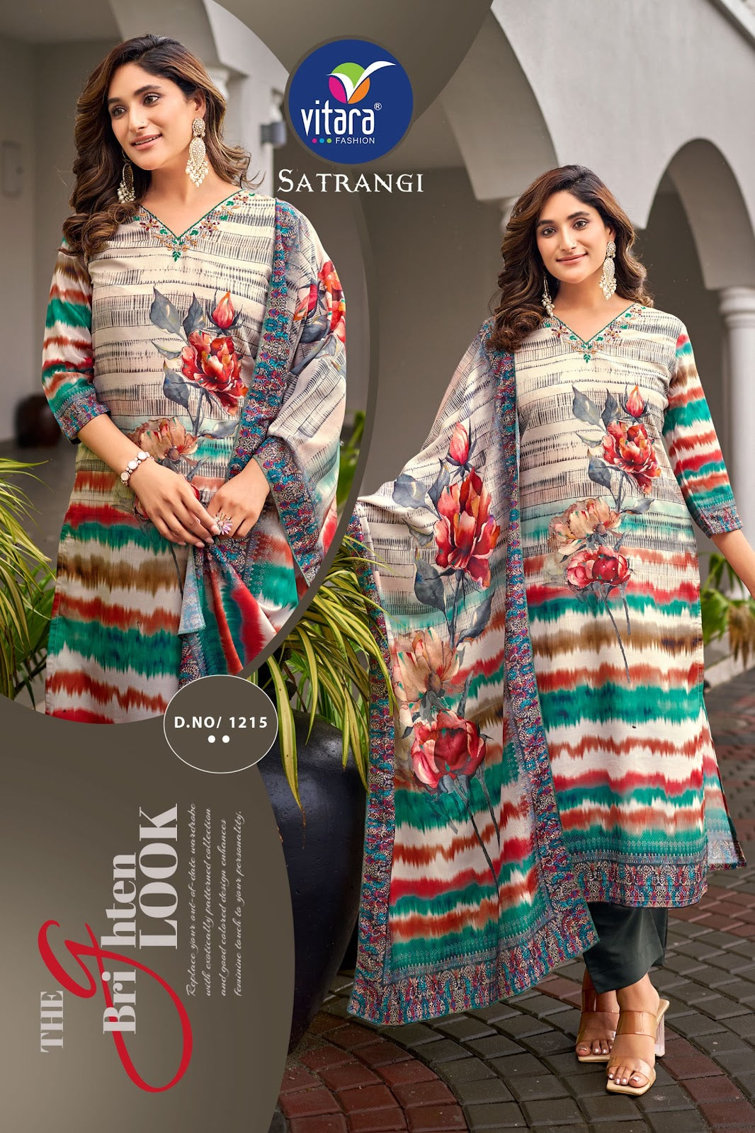 Satrangi Vitara Muslin Readymade Pant Style Suits Wholesale