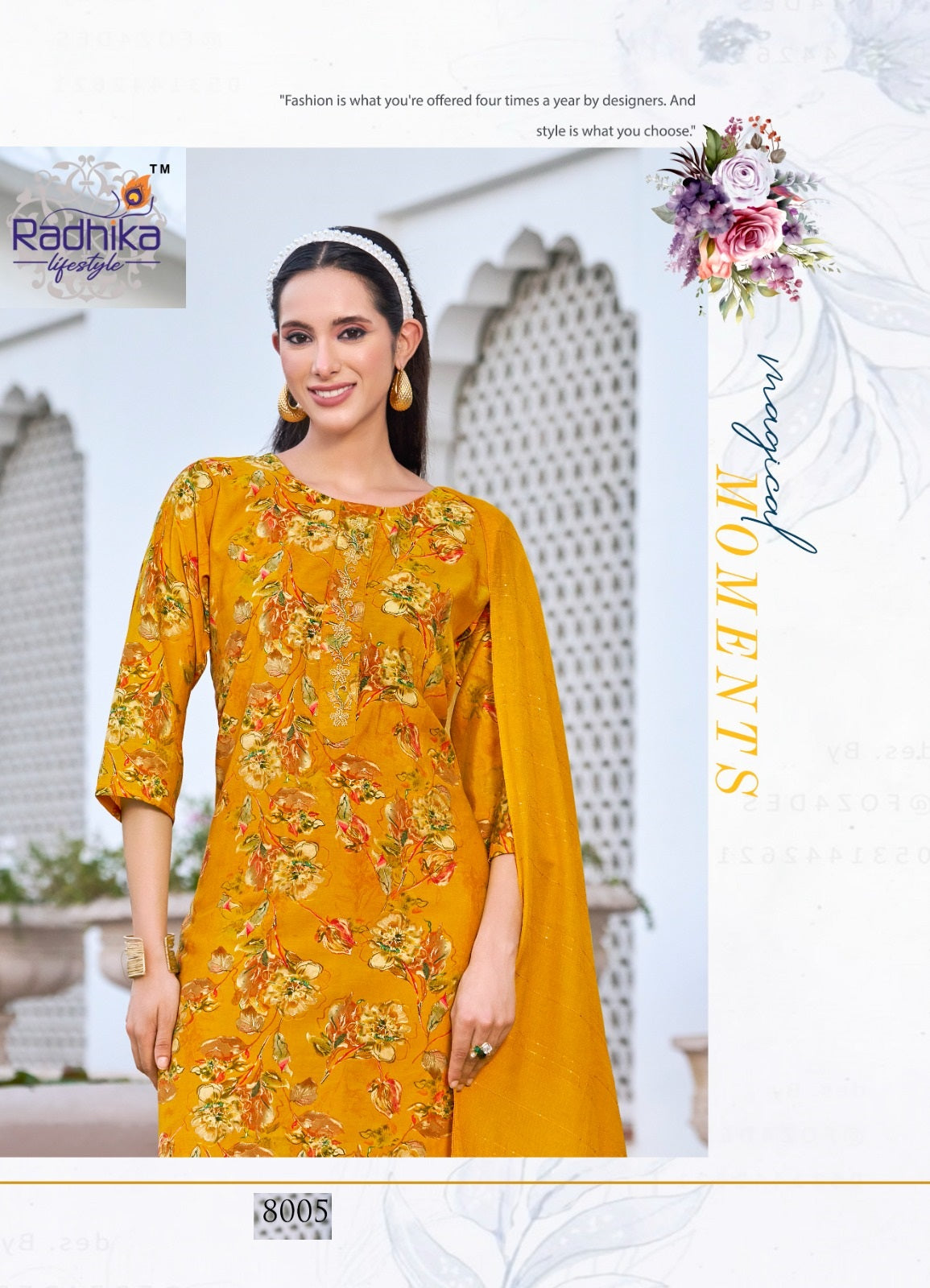 Satrangi Vol 8 Radhika Lifestyle Modal Chanderi Readymade Pant Style Suits Wholesale Price