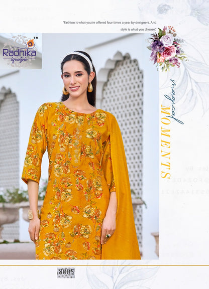 Satrangi Vol 8 Radhika Lifestyle Modal Chanderi Readymade Pant Style Suits Wholesale Price
