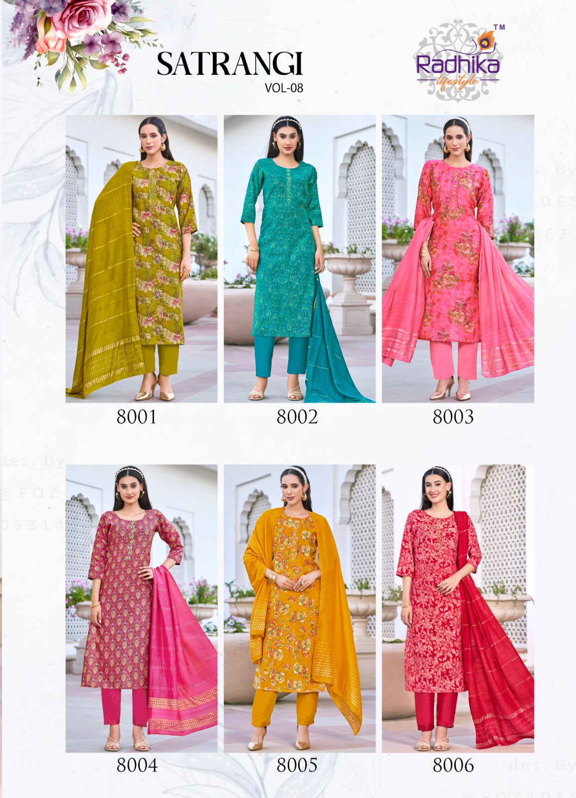 Satrangi Vol 8 Radhika Lifestyle Modal Chanderi Readymade Pant Style Suits Wholesale Price