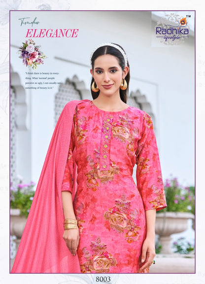 Satrangi Vol 8 Radhika Lifestyle Modal Chanderi Readymade Pant Style Suits Wholesale Price